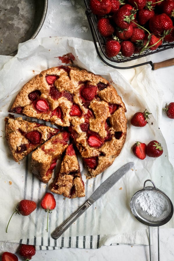 Strawberry Skillet Pie - Completely Delicious
