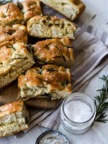 cheesy garlic focaccia with rosemary