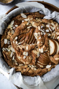 Pear and Almond Brown Butter Cake-