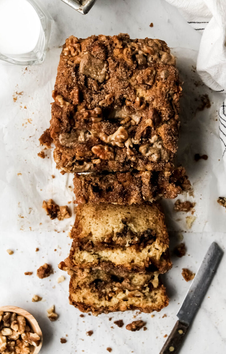 Sour Cream Coffee Cake with Halva and Walnuts - Lion's Bread